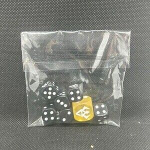 Pokemon TCG 7pc Dice Set D6 Black & Yellow Damage Counters 2018